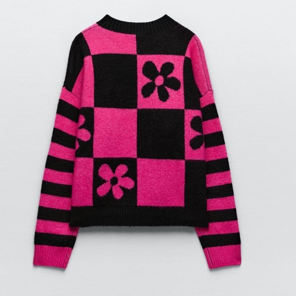 NWT Zara jacquard knit sweater - Picture 4 of 8